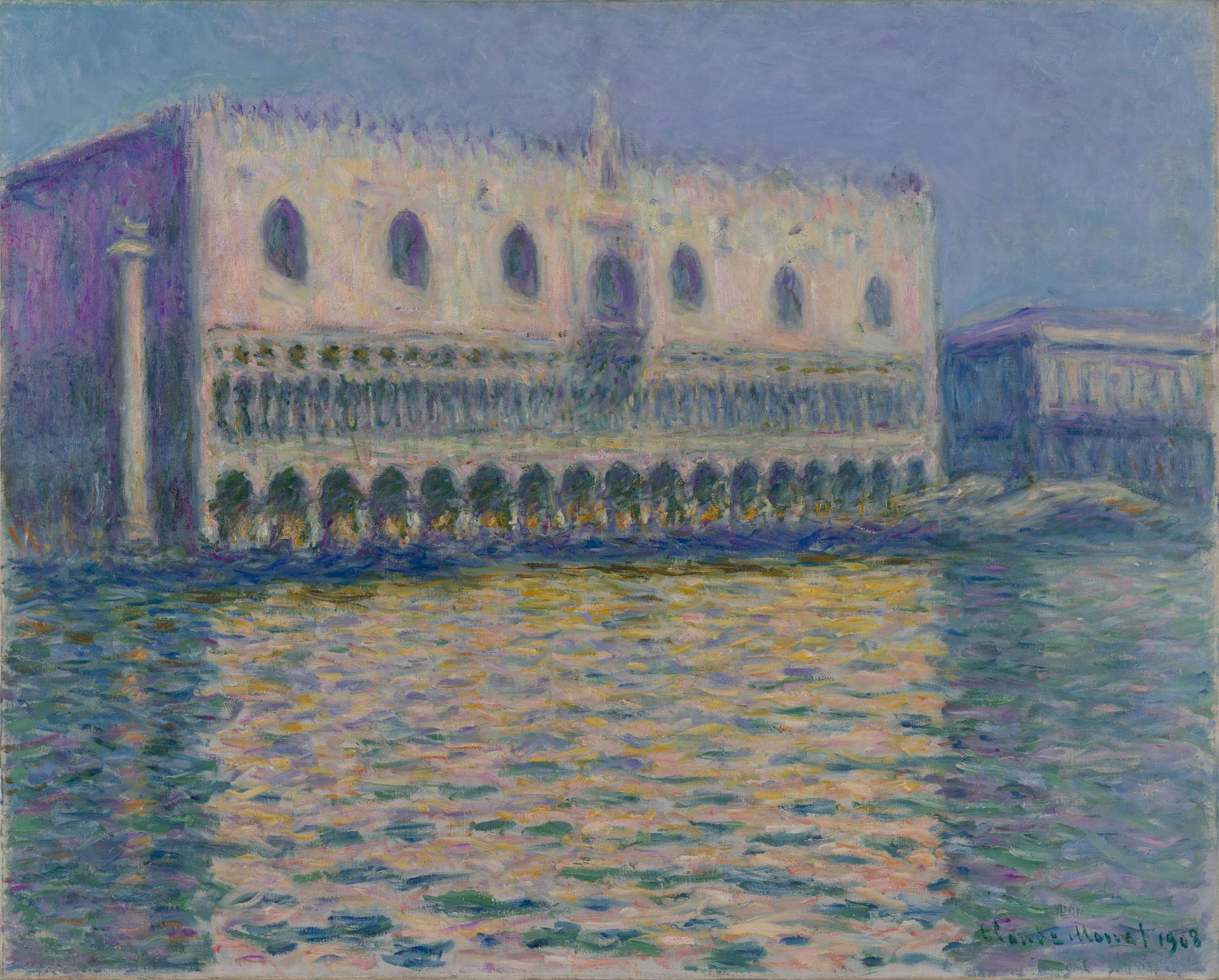 Impressionist painting of Palazzo Ducale in Venice
